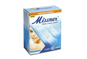 Curativo Flexível Missner 19x75mm Transparente com 40 unidades