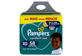 Fralda Descartável Pampers Confort Sec XG 58 Unidades