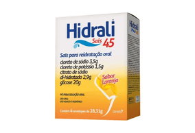 Hidrali Sais Sabor Laranja 4 Envelopes  -