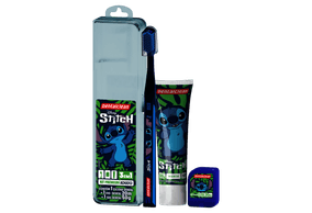 Dentalclean Kit Disney Stitch Escova Dental + Fio Dental 20m + Gel Dental 50g