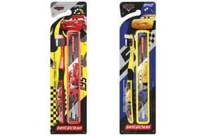 Escova de Denta + Estojo Carros 3 Anos Dentalclean 1 Unidade