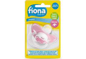Chupeta Desenhos Fiona Silicone +6 Meses Rosa