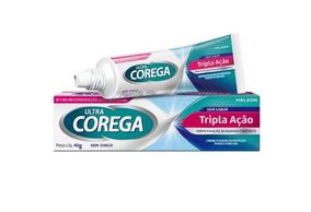 Creme Fixador de Prótese Total e Parcial Corega Ultra Tripla Ação sem sabor com 40g