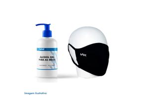 Kit proteção Mascara + Álcool gel 250ml