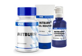Kit completo redutor de medidas Mitburn - 30 Cáps + Gel 100g+Spray 30ml