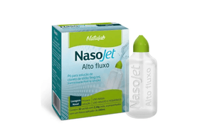 NasoJet Alto Fluxo 0,9% Solução para Lavagem Nasal com 30 Envelopes de 2,16g cada e Frasco Aplicador 240ml