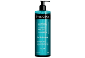 Principia Gel de Limpeza Skincare 13% Tensoativos + 2% Ácido salicílico + 5% Glicerina com 500ml