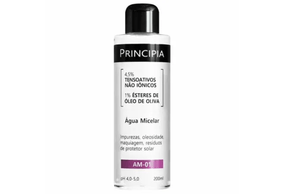 Água Micelar Principia 4,5% Tensoativos Não Iônicos + 1% Ésteres de Óleo de Oliva AM-01 com 200ml
