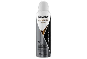 Antitranspirante Aerossol Spray Rexona Clinical Invisible 150mL