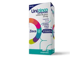 Unizinco 20mg 14 comprimidos