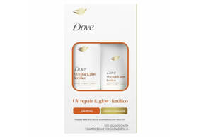 Kit Dove UV Repair & Glow + Ferúlico Shampoo 350ml + Condicionador 150ml