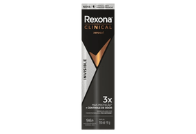 Desodorante Antitranspirante Aerosol Rexona Men Clinical Invisible 96h 150ml