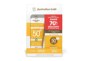 Kit Australian Gold Protetor Solar FPS50 Corporal + Facial