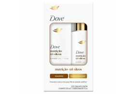 Kit Shampoo 350ml + Condicionador 175ml Dove Nutrição + Tri-Óleos