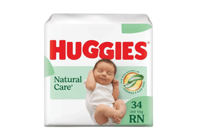 Fralda Descartável Huggies Premium Natural Care RN 34 Unidades