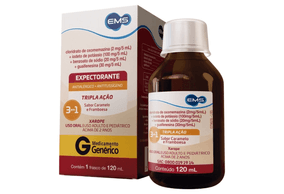 Cloridrato de Oxomemazina + Iodeto de Potássio + Benzoato de Sódio + Guaifenesina 120ml EMS Genérico