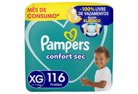 Fralda Pampers Confort Sec Jumbo XG 116 unidades