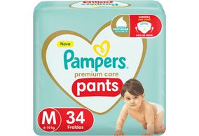 Fralda Pampers Premium Care Pants Tamanho M 34 Unidades