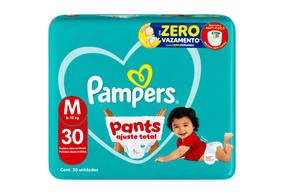 Fralda Pampers Pants Ajuste Total Mega M 30 Unidades