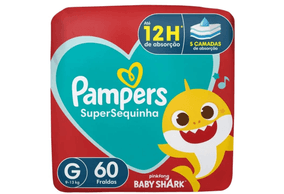 Fralda Pampers Supersequinha Tamanho G 60 Unidades