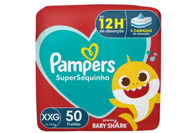 Fralda Pampers Supersequinha Tamanho XXG 50 Unidades