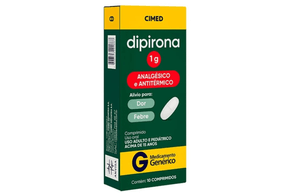 Dipirona Monoidratada 1g 10 comprimidos Cimed Genérico