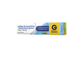 Sulfato de Neomicina 5mg + Bacitracina 250UI Pomada Dermatológica 15g Cimed Genérico