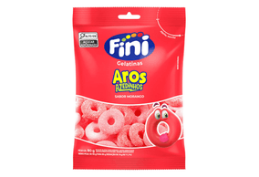 Bala Fini Gelatina Aros Morango Azedinhos  80g