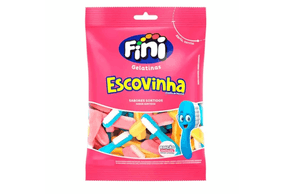 Balas de Gelatina Fini Escovinha 80g