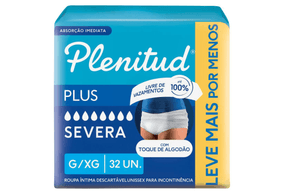 Roupa Íntima Descartável Plenitud Protect Plus G/XG com 32 unidades