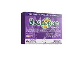 Buscopan Composto 250mg + 10mg - Caixa com 20 Comprimidos Revestidos