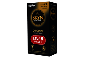 Preservativo Skyn Original Lubrificado Leve 8 Pague 6 Unidades