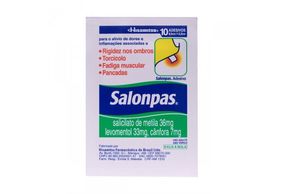 Salonpas Adesivo 33mg + 36mg + 7.1mg Adesivo Transdérmico - Caixa com 10 Adesivos