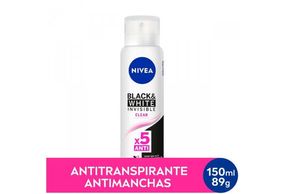 Desodorante Feminino Nivea Invisible For Black & White clear, aerosol, 1 unidade com 150mL