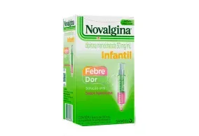 Novalgina 50mg/mL Solução Oral Sabor Framboesa - Frasco com 100mL + Seringa Dosadora