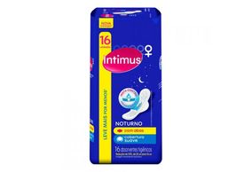 Absorvente Intimus Gel Noturno suave, com abas, 16 unidades