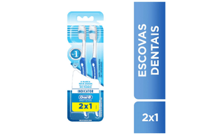 Escova Dental Oral B Indicator Plus Nº 30 Macia Kit 2 Uni