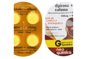 Dipirona + Cafeína 500mg + 65mg Comprimido - Caixa com 4 Comprimidos
