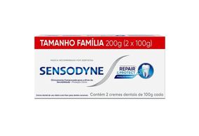 Creme Dental Sensodyne Repair & Protect com flúor, 2 unidades com 100g cada