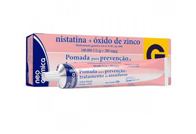 Nistatina + Óxido de Zinco 100000UI/g + 200mg/g Pomada Dermatológica - Bisnaga com 60g
