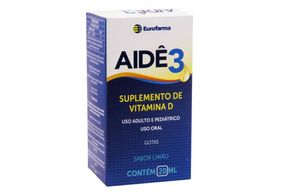 Aidê 3 Sabor Limão 200UI Gotas 20mL