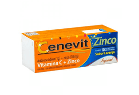 Cenevit Zinco 1g + 10mg - 10 Comprimidos Efervescentes