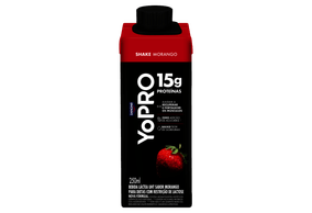 Yopro Bebida Láctea UHT 15g de Proteína Sabor Morango Zero Lactose 250ml