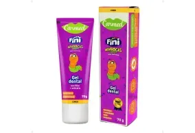Gel Dental Carmed Fini Minhocas Sabor Maçã Verde com Flúor 70g