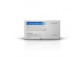 Camomilina C 25mg + 5mg + 25mg + 150UI Cápsula Dura - Envelope com 20 Cápsulas