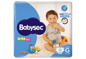 Fralda Babysec Ultrasec Jumbinho Galinha Pintadinha G com 16 unidades