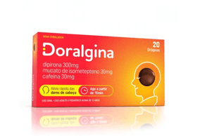Doralgina 30 + 300 + 30mg - Caixa com 20 Drágeas