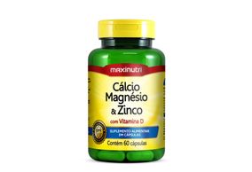 Cálcio + Magnésio + Zinco 600mg 60 Cápsulas
