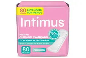 Protetor Diário Intimus Tecnologia Antibacteriana 80 Unidades