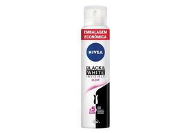Desodorante Antitranspirante Feminino Nivea Invisible Black & White Clear aerossol, 1 unidade com 200mL